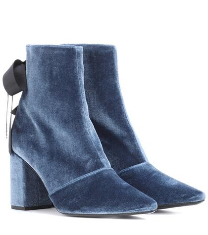 Yeezy X Robert Clergerie Karlit Velvet Ankle Boots