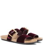 Chlo Velvet Slip-on Sandals