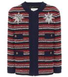 Gucci Embellished Striped Bouclé Jacket