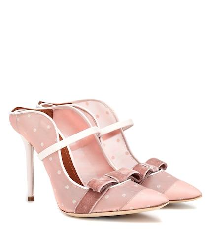 Marni Marguerite 100 Polka-dot Mesh Mules