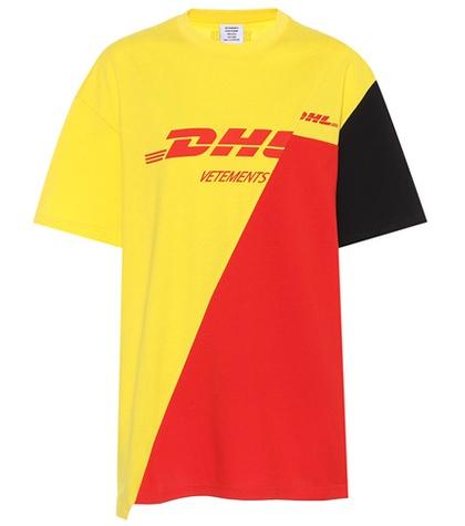 Vetements Dhl Printed Cotton T-shirt