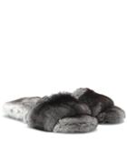 Norma Kamali Kruger Fur Slides