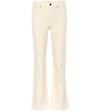 Khaite Vivian Cropped Bootcut Jeans