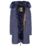 Mr & Mrs Italy Fur-lined Cotton Parka With Fur-trimmed Hood