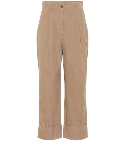 Acne Studios Cuffed High-rise Cotton Pants