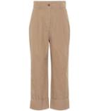 Acne Studios Cuffed High-rise Cotton Pants