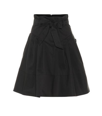 Miu Miu Cotton-blend Tie-waist Skirt