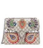 Gucci Dionysus Gg Supreme Embroidered Coated Canvas Shoulder Bag