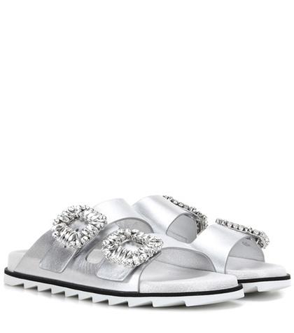 Dolce & Gabbana Slidy Viv' Leather Sandals