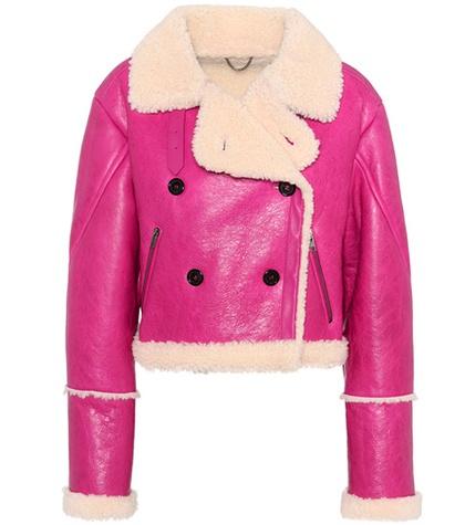 Kenzo Fur-lined Leather Jacket