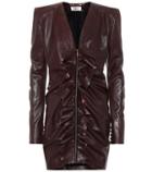 Valentino Ruffled Leather Minidress