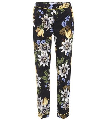 Erdem Ginnie Floral-printed Silk Trousers