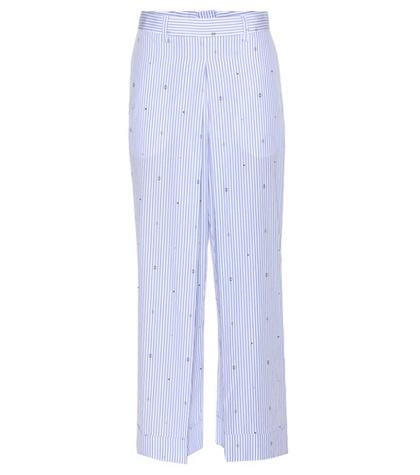 Mcq Alexander Mcqueen Marion Striped Wide-leg Trousers