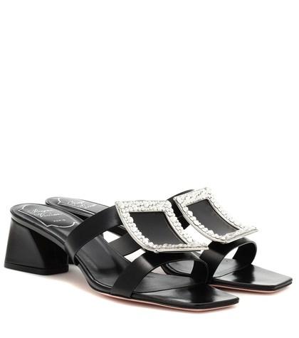 Roger Vivier Biki Viv' Leather Sandals