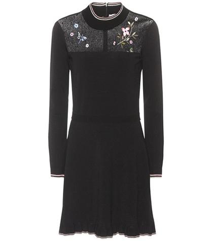 Redvalentino Embroidered Knit Minidress