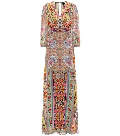 Etro Embroidered Silk Maxi Dress