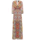 Etro Embroidered Silk Maxi Dress