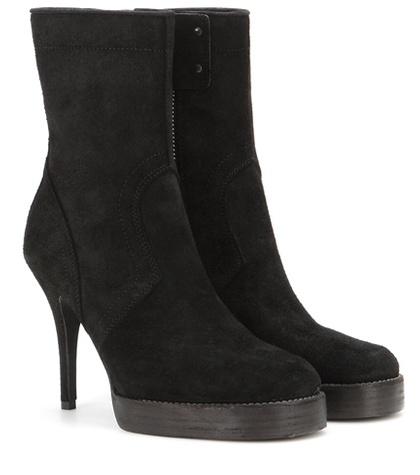 Victoria Beckham Denim Classic Stiletto Suede Boots