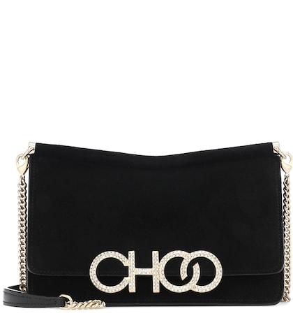 Jimmy Choo Sidney Suede Shoulder Bag