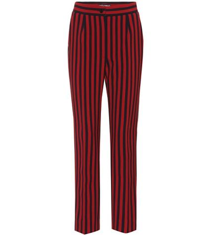 Dolce & Gabbana Striped Jersey Crêpe Trousers