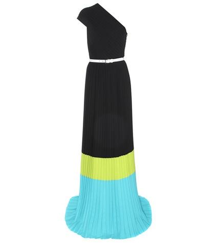 Michael Kors Collection Pleated One-shoulder Dress