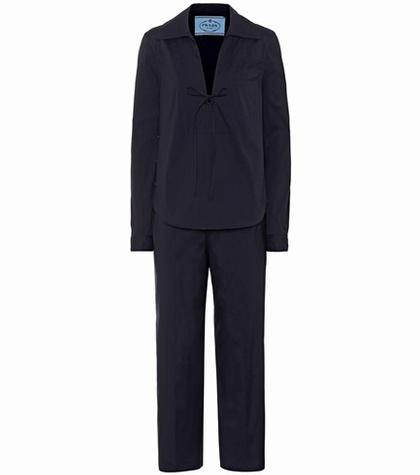 Prada Cotton-blend Shirt And Trouser Set