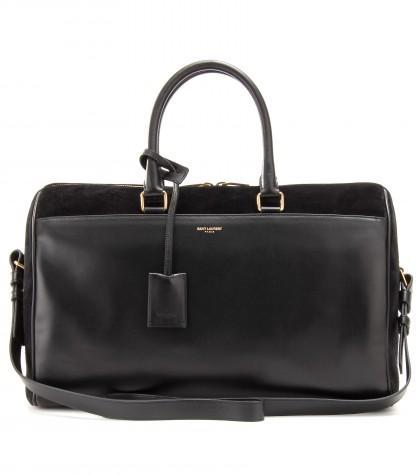 Saint Laurent Duffle 12 Leather And Suede Bowling Bag
