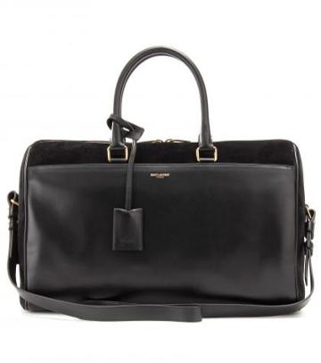 Saint Laurent Duffle 12 Leather And Suede Bowling Bag