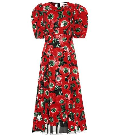 Dolce & Gabbana Floral Organza Midi Dress