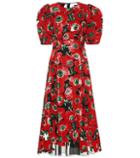 Dolce & Gabbana Floral Organza Midi Dress