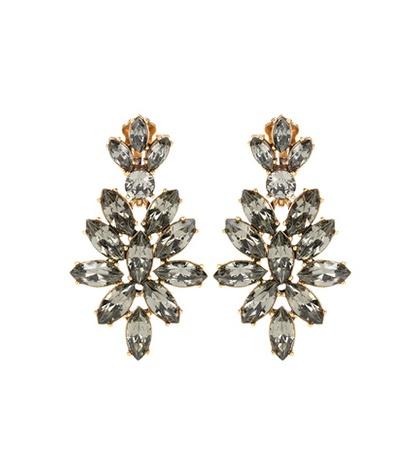 Dior Sunglasses Crystal Clip-on Earrings