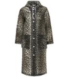 Caroline Constas Cherry Blossom Leopard-printed Raincoat