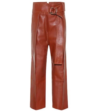 Msgm Kids Haena Belted Leather Pants