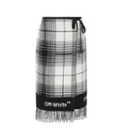 Off-white Wool-blend Wrap Skirt
