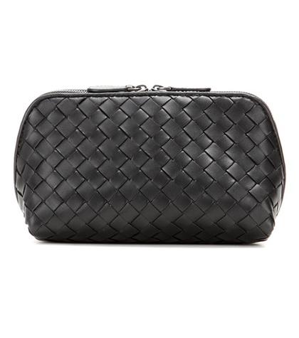 Alexander Mcqueen Intrecciato Leather Cosmetic Case
