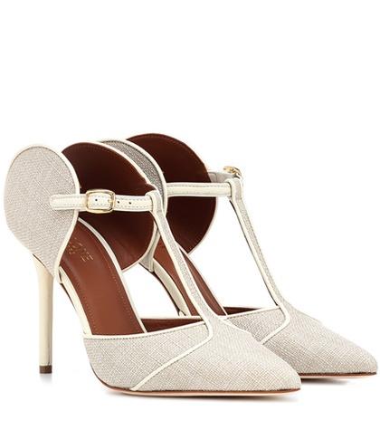 Malone Souliers Imogen Leather And Canvas Pumps