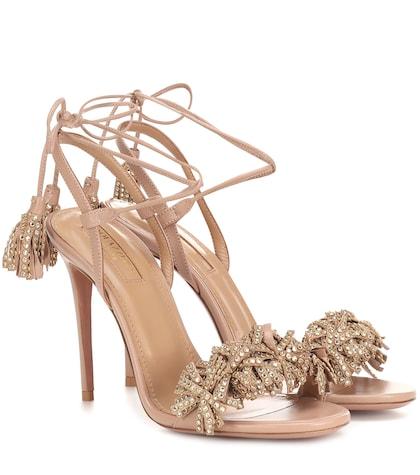 Vetements Wild Crystal 105 Leather Sandals