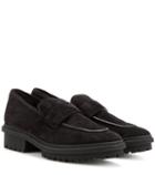 Balenciaga Shearling-lined Suede Loafers