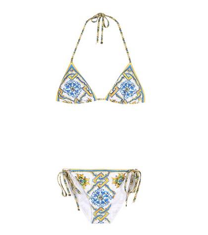 Helmut Lang Printed Triangle Bikini