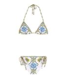 Helmut Lang Printed Triangle Bikini