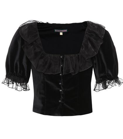 Marc Jacobs Cropped Velvet Top