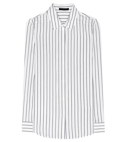 The Row Peter Striped Silk Shirt