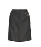 Coach Denim Embellished Mini Skirt