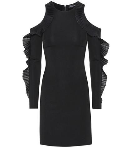 Barrie Ruffled Open Shoulder Dress