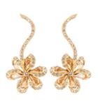 Oscar De La Renta Embellished Floral Earrings