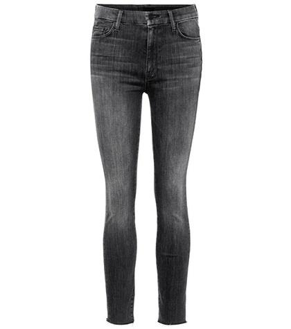 Mother Looker High-waisted Cropped Jeans