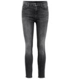 Mother Looker High-waisted Cropped Jeans