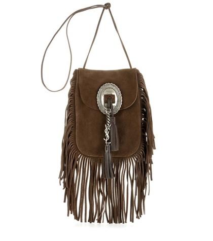 Saint Laurent Fringed Suede Bag
