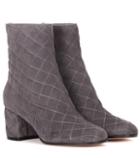 Gianvito Rossi Quilted Suede Ankle Boots