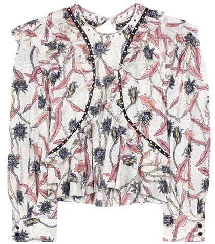 Isabel Marant Uster Printed Cotton Blouse